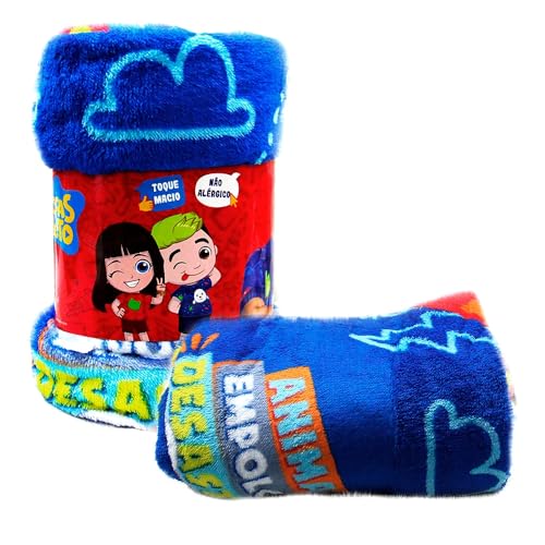 Manta Fun Solteiro Jolitex Luccas Neto Hipoalergênica Toque Macio (1,50 x 2,00m)