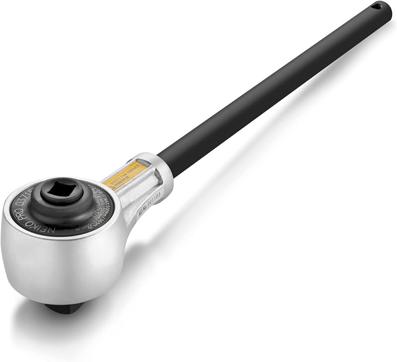 NEIKO PRO 03715B Llave dinamométrica con accionamiento de 1/2", llave multiplicadora de torsión de alta resistencia de 1100 pies-libras, Cr-Mo y cromo-vanadio
