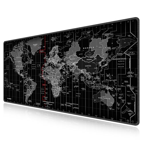 Grand sous main bureau 1400x700 tapis de souris carte du monde gaming