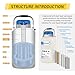 6L Liquid Nitrogen Tank, Aluminum Alloy Cryogenic Container Liquid Nitrogen (LN2) Dewar, Semen Tank, Liquid Nitrogen Dewar with 6 Canisters & Carry Bag (6L)