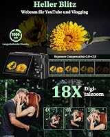 Digitalkamera 4K 64MP Autofokus Fotoapparat mit 3.0'' 180° Flip-Bildschirm – Ansicht 7