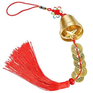 Achort Chinese Feng Shui Bell voor rijkdom en veilig, hanger munten voor succes, afscheid van het kwaad, vrede en succes…