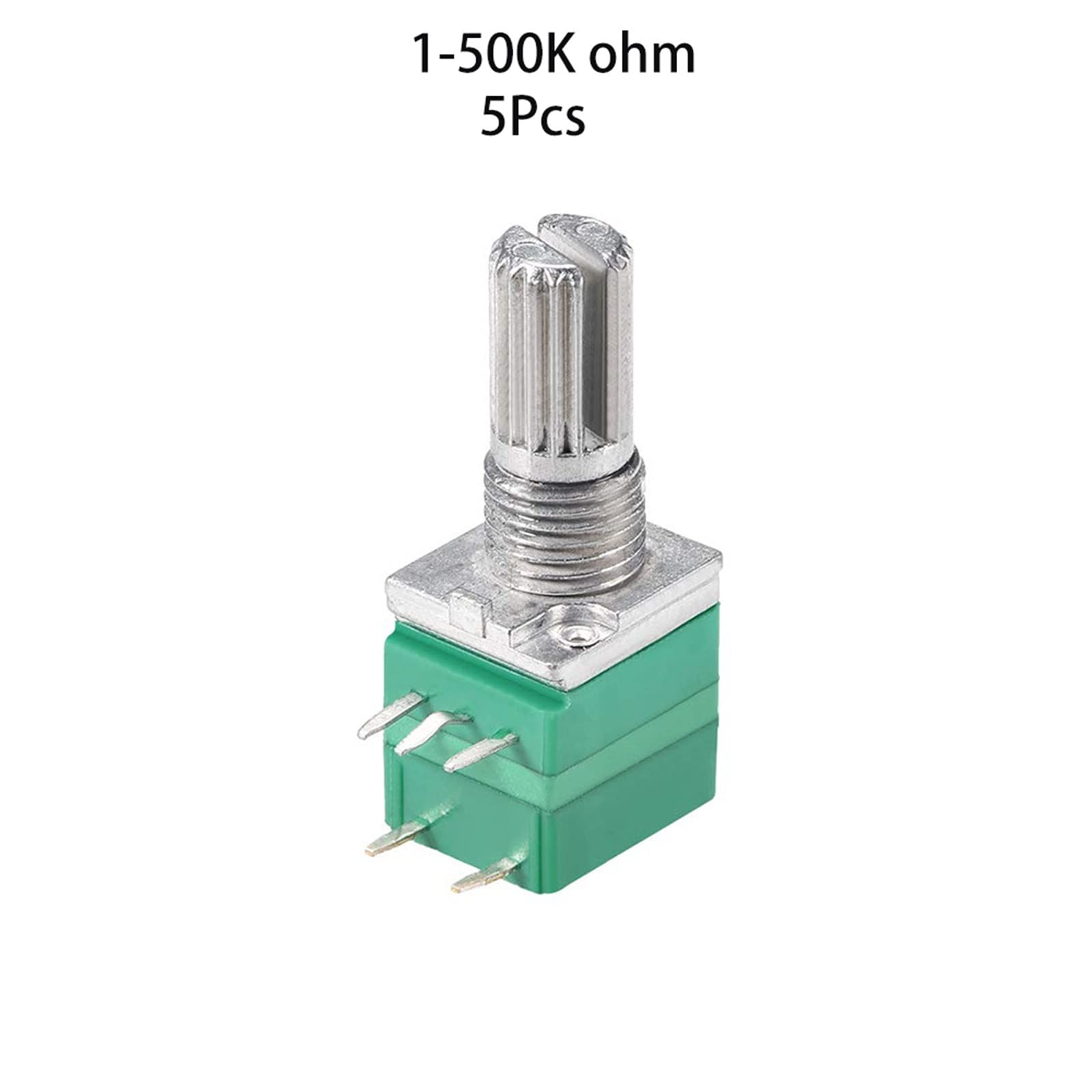 Accesorios de Bricolaje 5 uds RK097G RK097 potenciómetro Doble B1K 5K 10K 20K 50K 100K 500K 5 Pines 15mm Interruptor de Eje Amplificador de Audio potenciómetro de Sellado (Size : 1K Ohm)