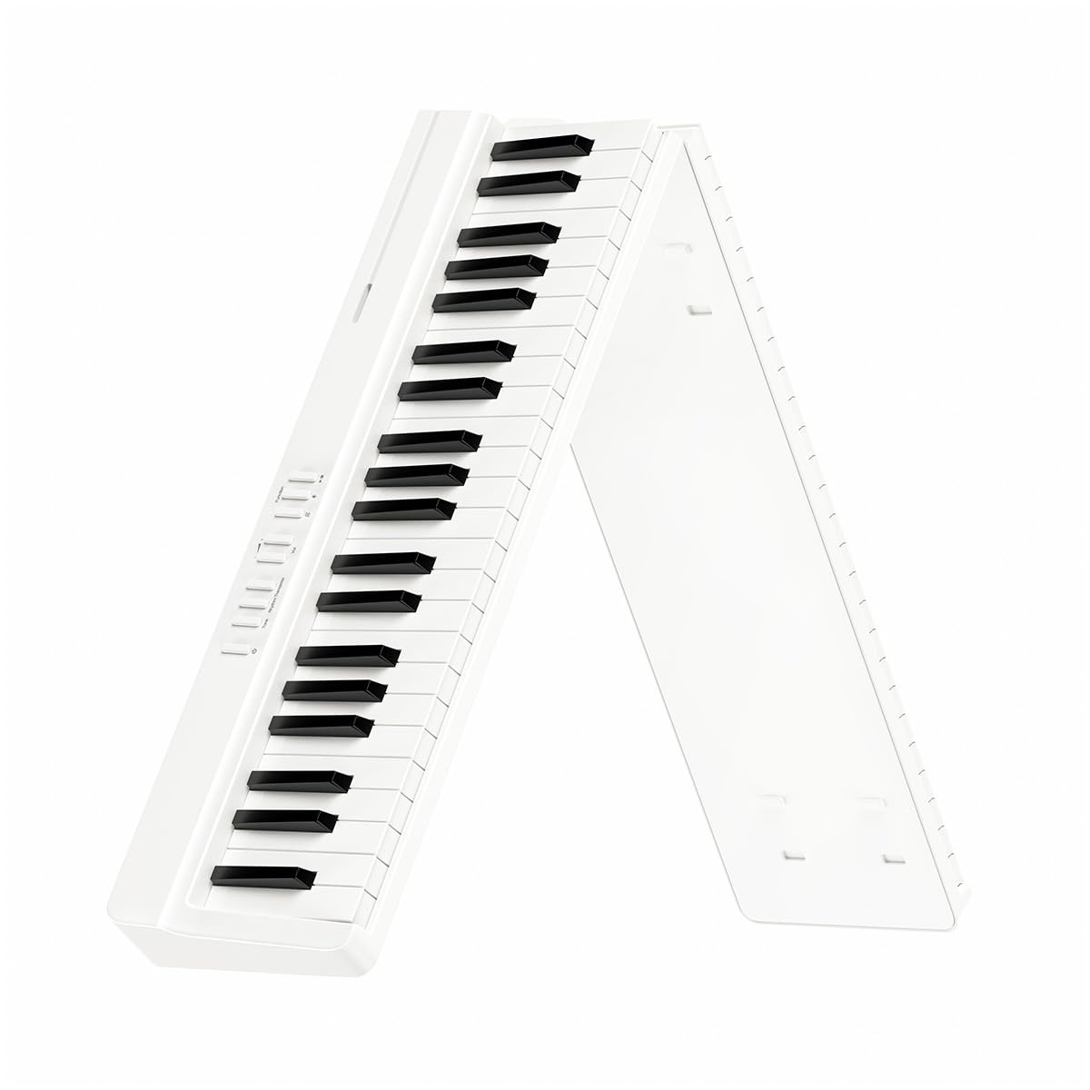 TERENCE E Piano 88 Tasten Weiß, Keyboard Piano mit Halbgewichtet, Faltbares Klavier mit Aufnahme und Bluetooth-Unterstützung, mit Pedal und 4-Einheiten-Lautsprecher, Bevorzugte Wahl für Anfänger