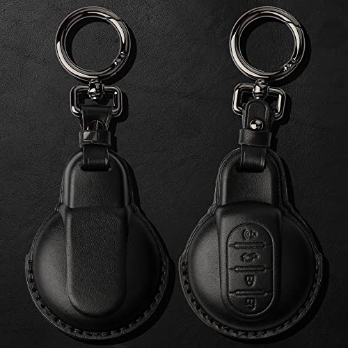 Tukellen Compatible with BMW Mini Leather Key Fob Cover with Keychain Compatible with BMW Mini Cooper F54 F55 F56 F57 F60-Black by Tukellen - Used condition - Image 2