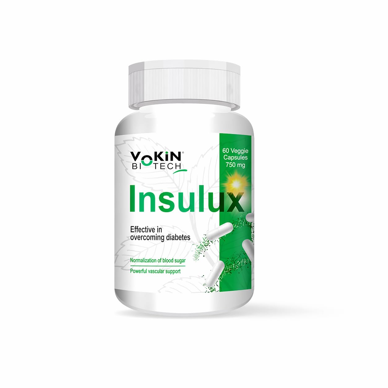 Vokin Biotech Herbal Insulux Gymnema Sylvestre for Diabetes Control 750mg (60 Capsules), 200 grams-image-36