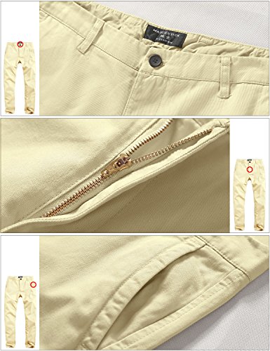 Image of Match Mens Regular-Fit Casual Flat Front Chino Pants