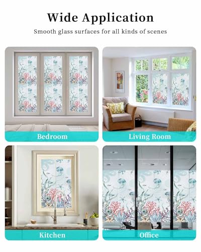 Vinilo decorativo para ventana, azul turquesa 29.5x78.7 in miniatura 6
