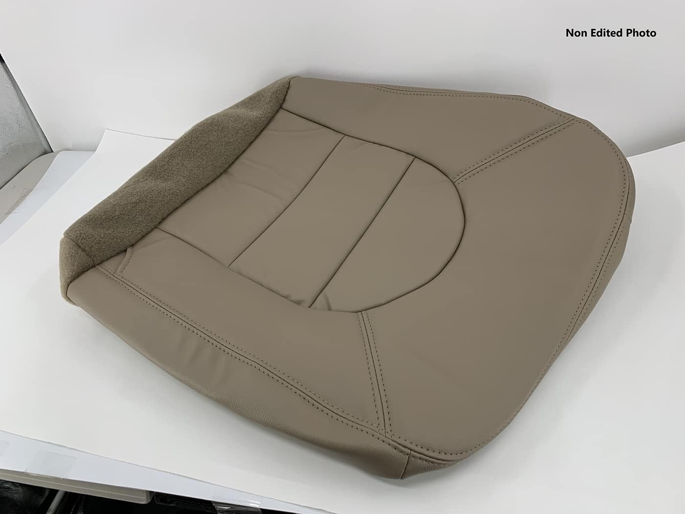 Compatible with 1999 Ford F250 F350 F450 Lariat Super Duty Replacement Genuine Leather Seat Cover in Prairie Tan (Baby Seat Pattern (Center Console), Front (2 Driver & 2 Passenger))