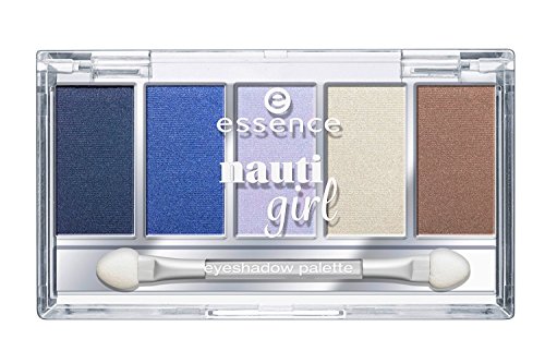 Essence Nauti - Palette di 5 ombretti morbidi e setosi a tenuta di lunga durata, n. 01 Cool Breeze, 6,4 g