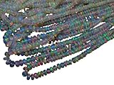 Artist Unknown Ethiopian Opal Beads - Natural Fire Opal Rondelles 2.5-4.5Mm, 16 Inch Strand, Si-1170 for Jewelry Making