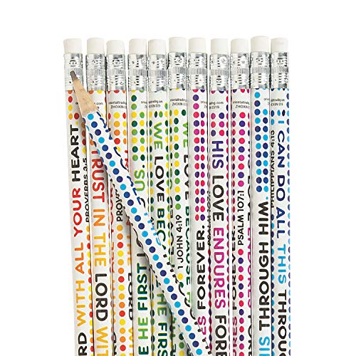 Lápices de colores con versículos bíblicos x24 miniatura 1
