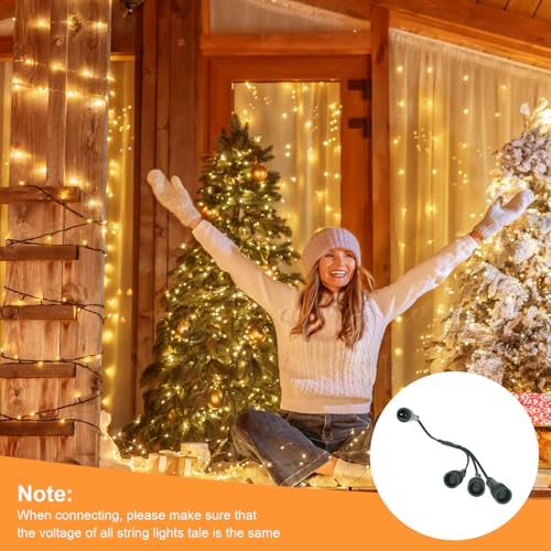 Splitter Connectors for Christmas Lights,Etopgo IP65 Waterproof Two Pin Connectors for Christmas Lights,Icicle,Curtain,Net,G40 Globe Lights - Image 6