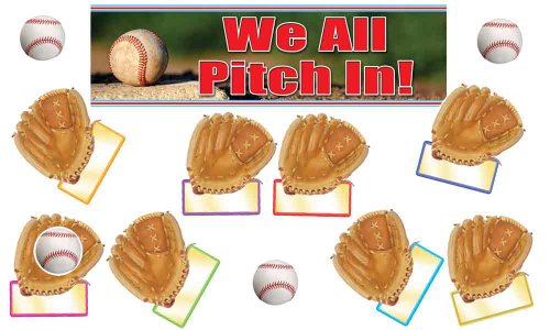 Edupress Mini Bulletin Board We All Pitch in Job Chart