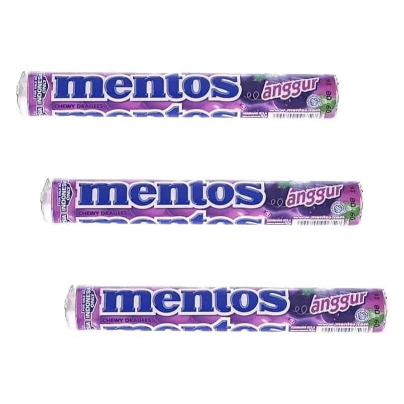 Image of Mentos Grape Roll,14 X 29 G,406 Grams (Pack of 3)
