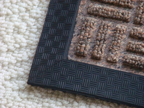 image for Kempf Water Retainer Entrance Mat, Indoor Outdoor Rubber Rug, Moisture