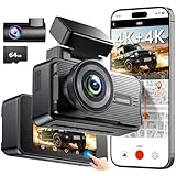 OKYES【2025年最新前後デュアル4K】 ドライブレコーダー 前後カメラ 4K 3インチ 小型 ドラレコ GPS搭載 wifi スマホ連携 Type-C電源 取付簡単 HDR/WDR搭載 Gセンサー 上下+左右画像逆転可 起動音調整可 耐高温 LED信号対応 12-24v車適用 64GBメモリカード付属 (OK-9)