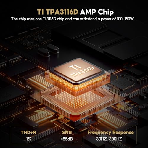 AIYIMA 800X 8 Inch Powered Subwoofer, Incredibly Deep Bass and Powered Subwoofer Woofer Speaker Amplifier for Home Theater,RCA/AUX/LFE inputs - Image 2