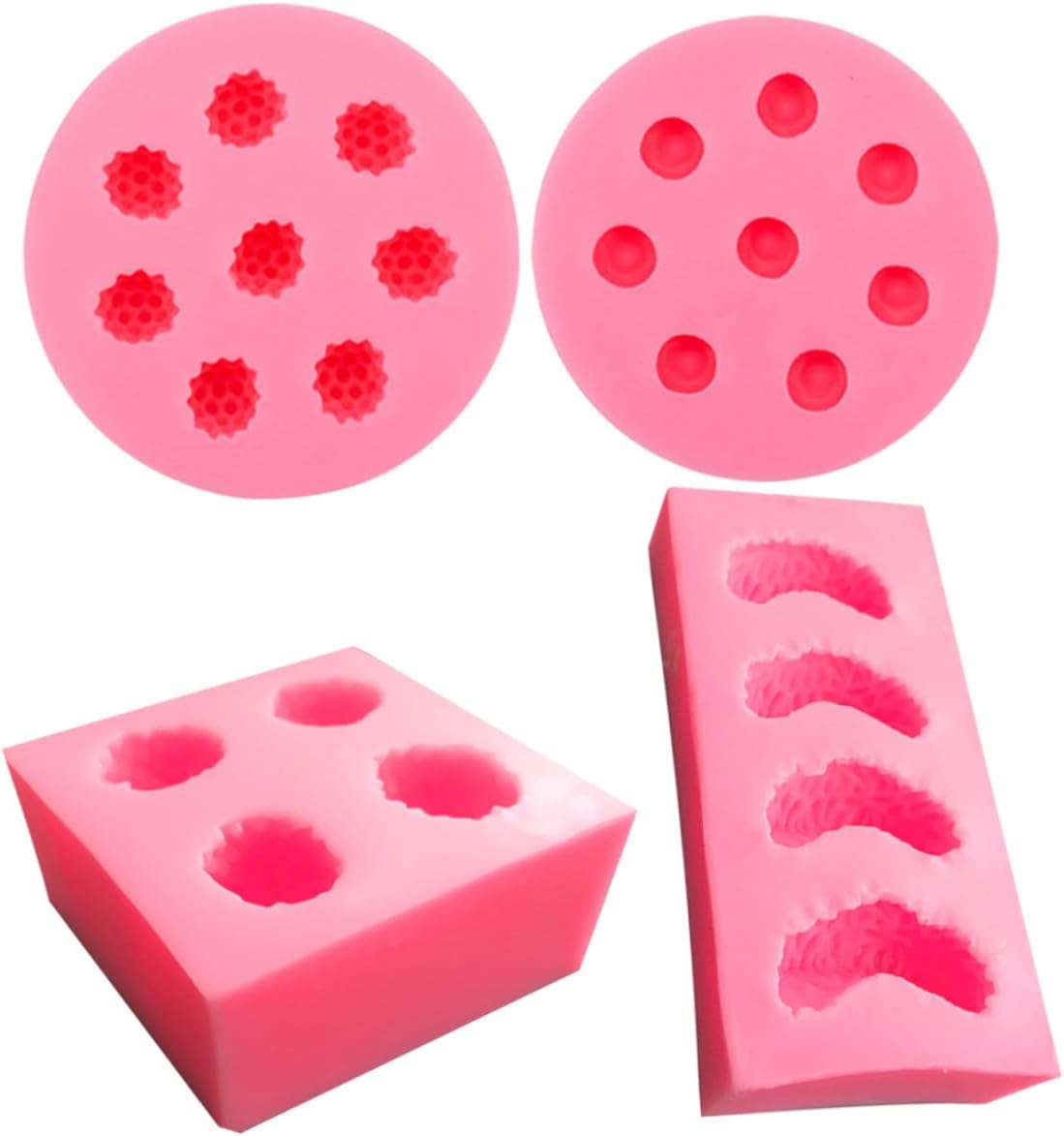 4pcs Fruit Shaped Silicone Baking Molds for Fondant Cake Decoration Reusable DIY Dessert Candy Jelly Chocolate Modeling Clay Resin Mold Oven Freezer Safe