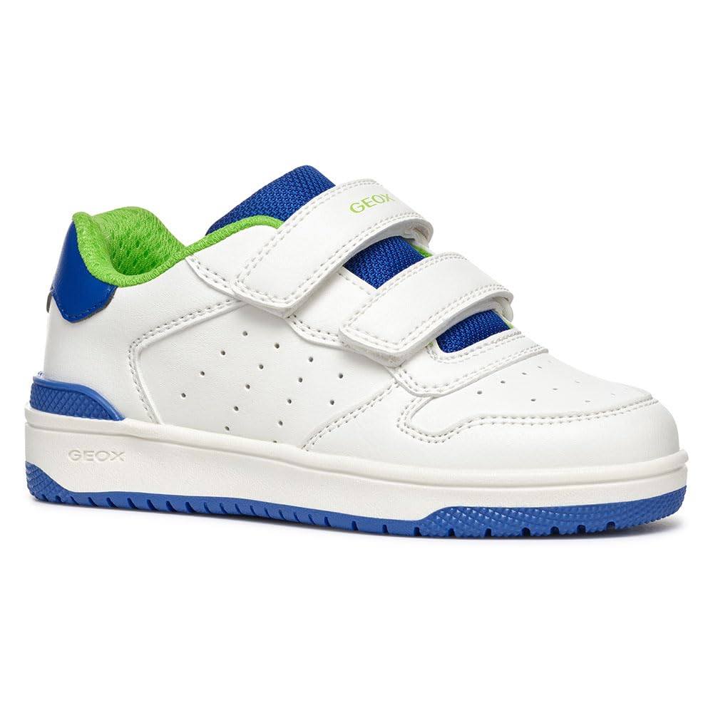 Geox J Washiba Boy A - Scarpe Da Ginnastica Bambino, White/Royal,-image
