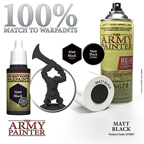 The Army Painter Miniature Primer Bundle Set Of 3: Matt Black Primer, Skeleton Bone Primer, Uniform Grey Primer - Acrylic Spray Primer For Plastic Miniatures Undercoat - 13.5 Oz Each #TOP2