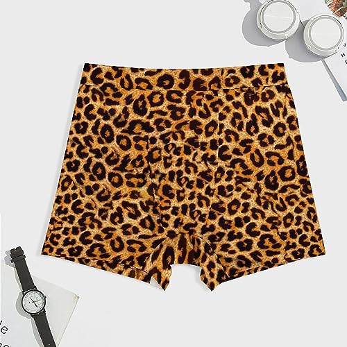 Animal Leopard Print Men's Underwear Soft Boxer Briefs High Waist Stretch Trunks Panty3