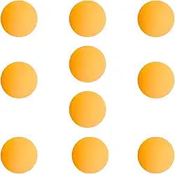 Kit 10 Bolinhas de Tênis de Mesa Ping Pong ABS ME-E001 Uso Profissional e Recreativo