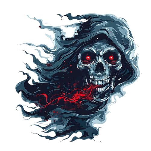 Autocollants De 3D Halloween Automobile Arrière Sticker, Autocollants De Vitre Arrière De Voiture Crâne, Autocollant Adhésifs Pour Fenêtre D'Halloween,...