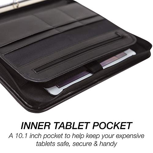 Samsill Conjunto de pastas profissionais 70829, inclui prancheta removível, fichário de anel redondo