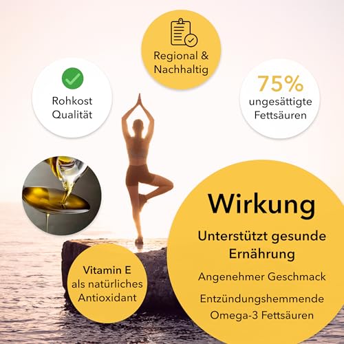 Der Hanfbayer® regionales Bio Hanföl 250ml [REICH AN OMEGA-3] - Kaltgepresstes Hanfsamenöl aus Bayern - vegan & regional aus geschälten Hanfsamen