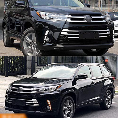 GTINTHEBOX High Power Switchback Amber & White Dual Color LED DRL Fog Driving Lights Extremely Bright with Sequential Turn Signal Lamps Lamp Kit Perfect Fit For 2017 2018 2019 Toyota Highlander - Thumbnail 7