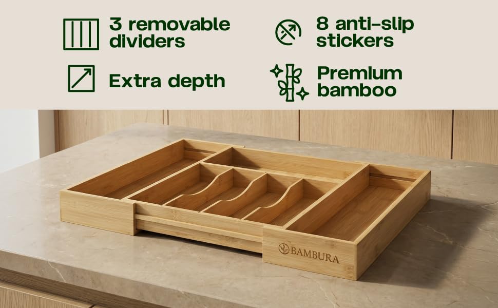 Expandable-Bamboo-Silverware-Drawer-Organizer-Utensil-Holder-Tray-6-Compartments-3-Movable-Dividers-Fits-119-208-in-Wide-Non-Slip-Base-Cutlery-Flatware-Caddy-for-Kitchen-Bath-Office
