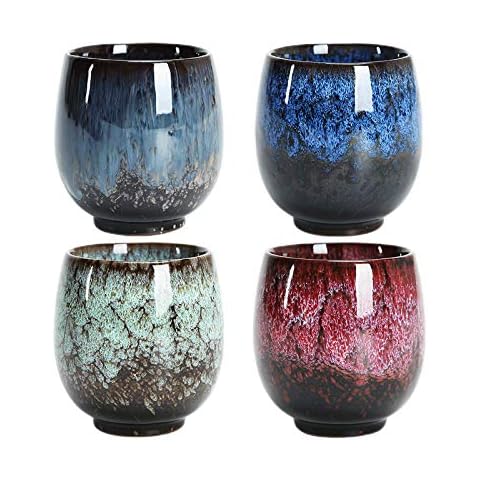 Japanese Ceramic Tea Cup Set of 4 Cover