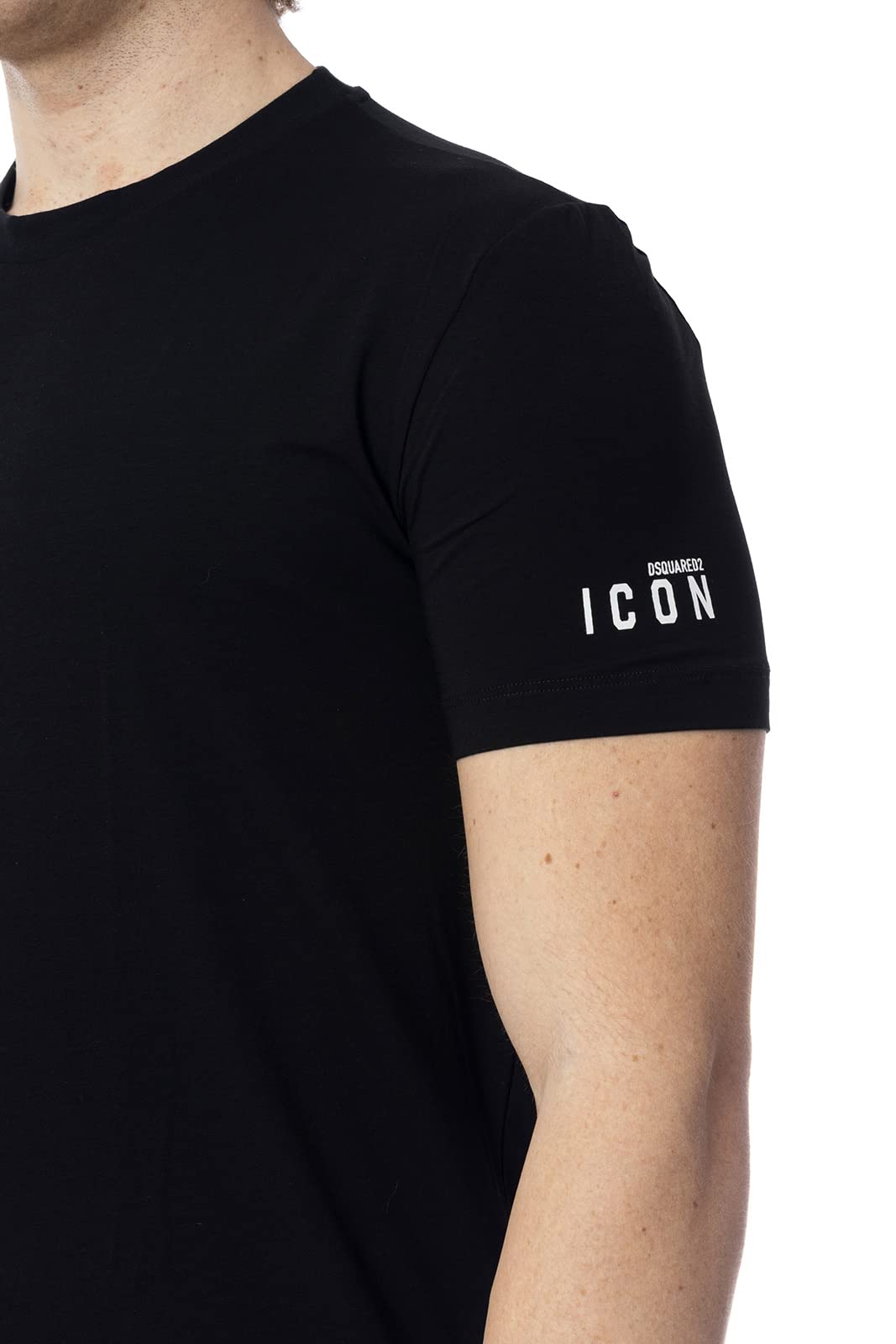 DSQUARED2 czarna koszulka białe logo - xxl, czarny, Czarny, XXL