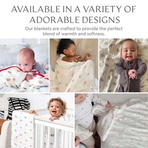 Image of Soft Bamboo Viscose Baby Blanket, Baby Boy /Girl /Unisex, 47 inchx47 inch, 8-Layers, 70% Viscose derived from Bamboo, 30% Cotton Muslin, Imported (Pink)