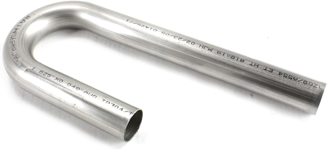 Patriot Exhaust H6901 1-3/8" 304 Stainless Steel J-Bend Exhaust Pipe
