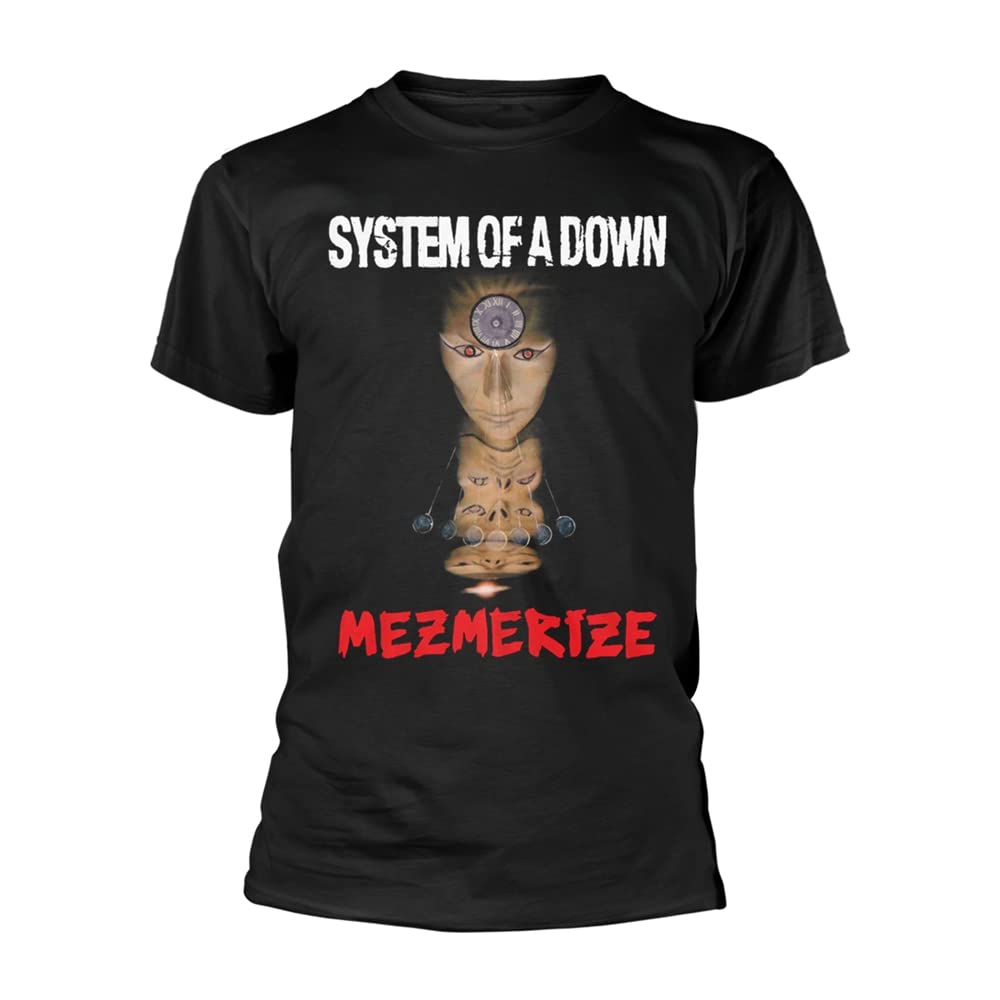 Rock Off Officially Licensed Products Men's Black System Of A Down Mezmerize Official Tee T-Shirt Unisex (Medium)