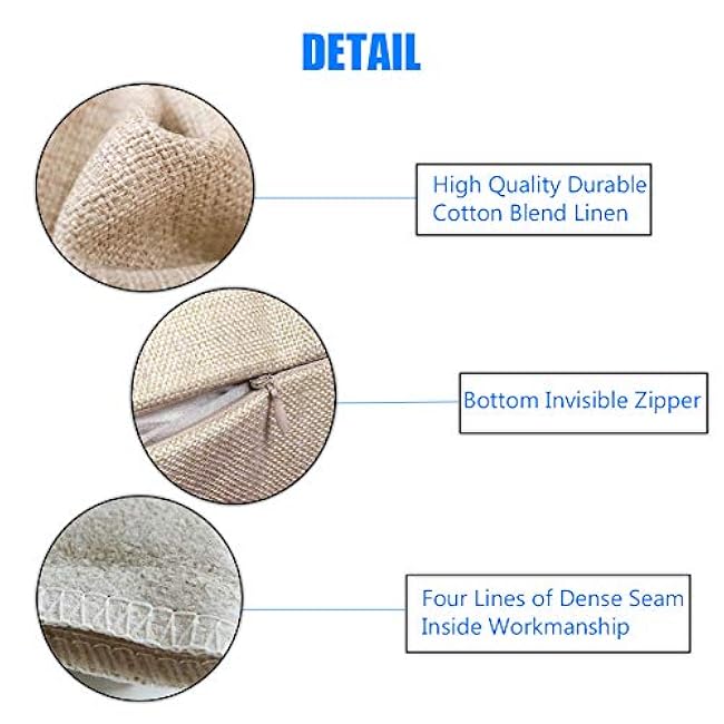 Fukeen Vintage Farm Rooster Hen Throw Pillow Covers French Lecoq and Poule Quotes Design Set of 4 Cotton Linen Cushion Cases Organic Chicken Rural Farmhouse Couch Decor Pillowcase 18¡± x 18¡±