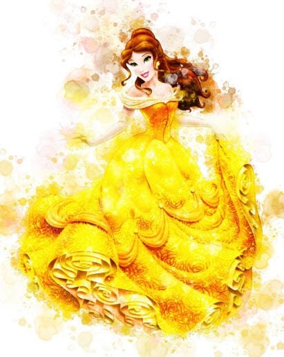 Adventure Island Disney Princess Belle Film Poster Picture Wall Art Print Photo A4