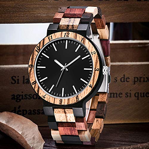 Tiong-Wood-Watch-Handmade-Bamboo-Analog-Quartz-Foldover-Clasp-Wood-Strap-Wooden-Watches-for-Men-Christmas-Thanksgiving-Birthday-Gift-Fathers-Days