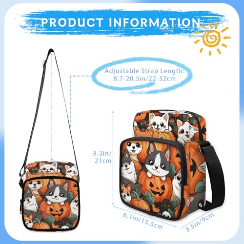 Halloween Style Pattern Mini Lightweight Crossbody Bag Casual Shoulder Handbag Design Portable Small Backpack Trvel,Style 82