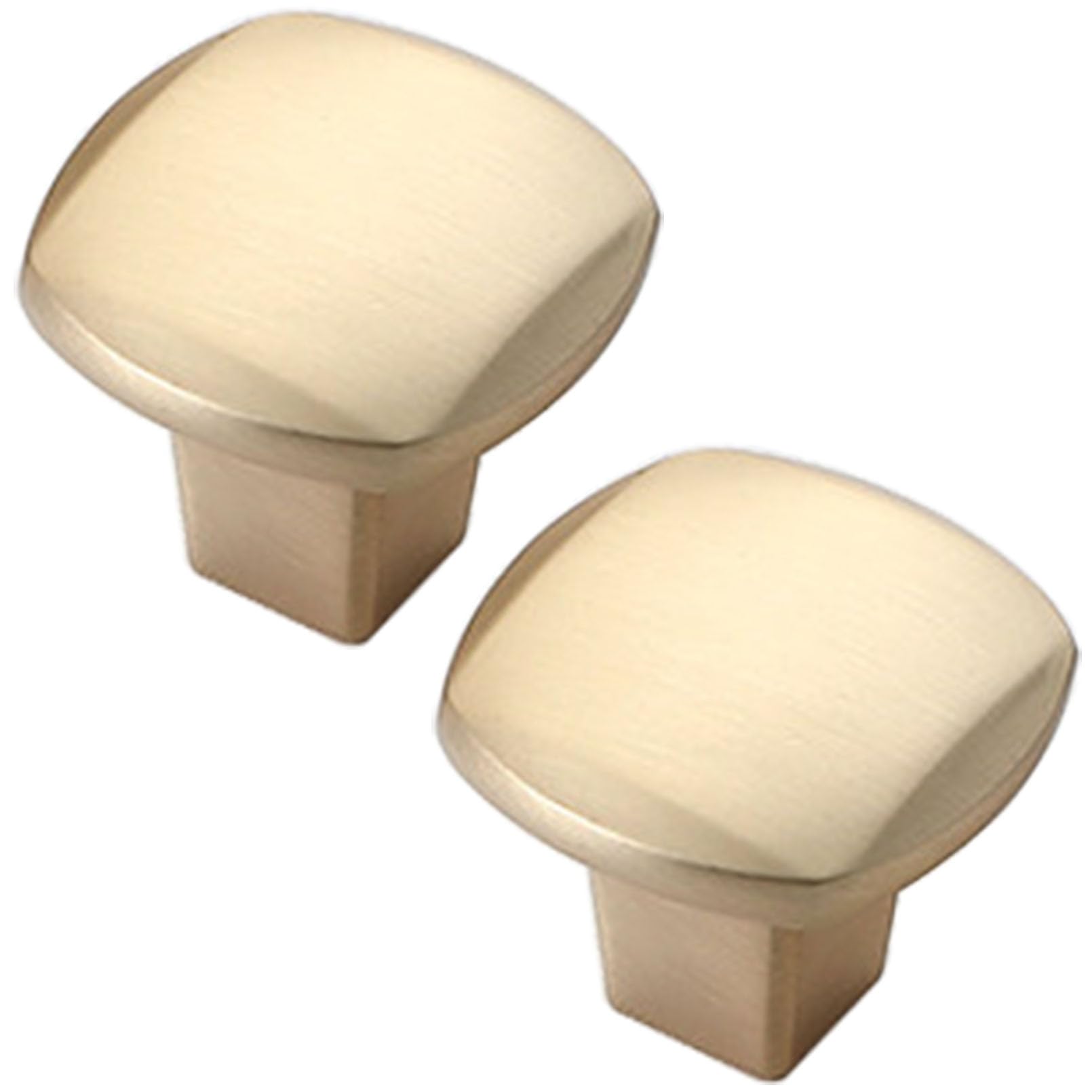 XIAODANHUA Cupboard Handles Matte Gold Drawer Pull Handles Zinc Alloy Furniture Door Handles Wardrobe Pulls for Bedroom Bathroom Living Room (Single Hole)