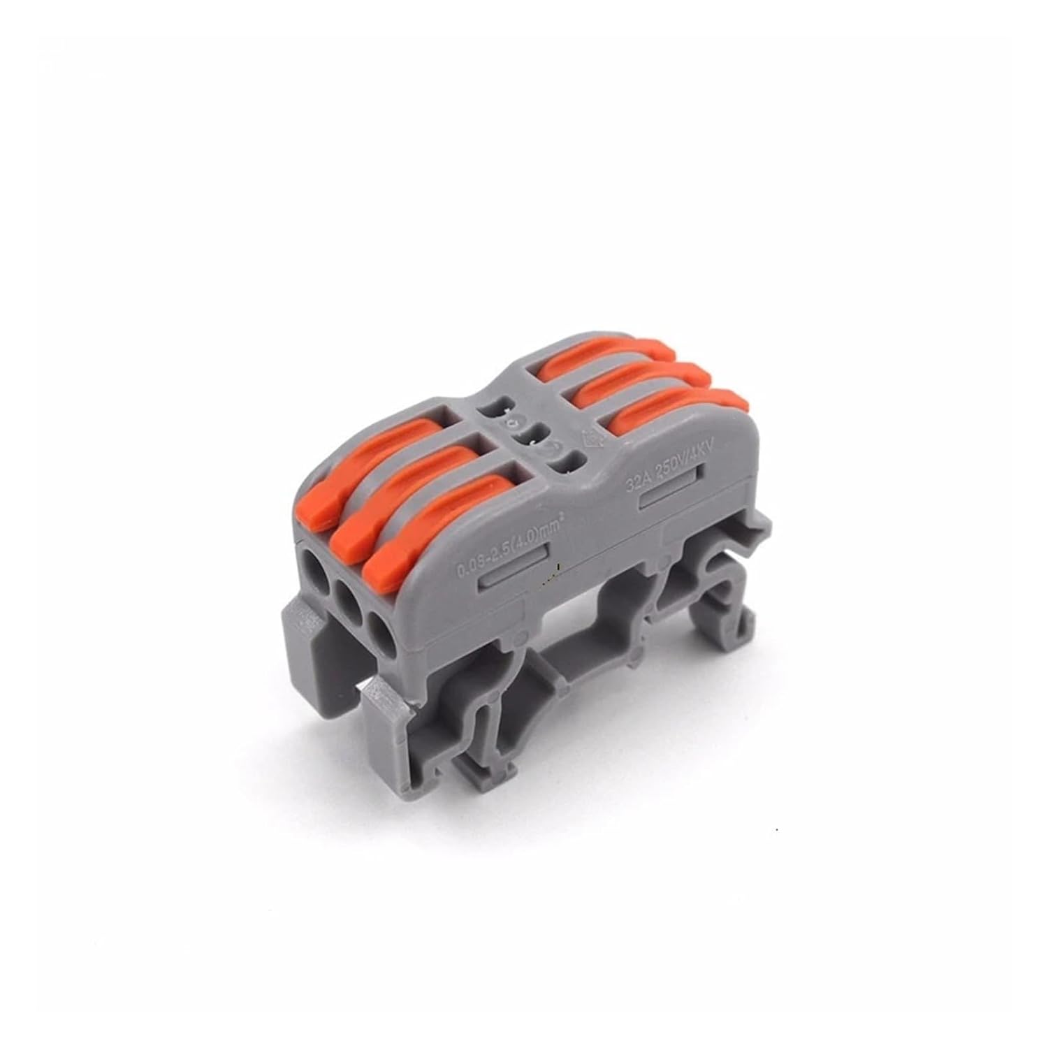 Universal Compact Wiring Splicing Conector Wire Connector 211 Fast Universal Compact Din Rail Electric Cable L+E+D Light Lamp Conector Wiring Conductor Terminal Block(K413A,100PCS)