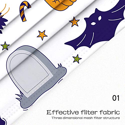 AxiBa Bandanas faciais descartáveis para crianças, bandanas faciais descartáveis de 3 camadas não te