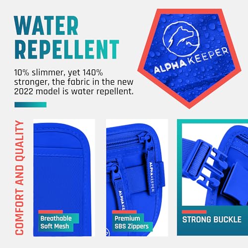 Image of Alpha Keeper Money Belt for Travel Hidden Under Clothes - RFID Blocking Passport Holder & Slim Waist Wallet Pouch for Women & Men, Anti-Theft Travel Accessories