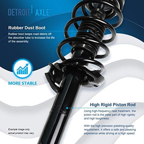 Image of Detroit Axle - 8pc Struts Shocks Kit for 2012-2017 VW Jetta, Front Struts w /Coil Spring Rear Shock Absorbers Front Rear Sway Bar Links Replacement [Not for Sport Suspension]