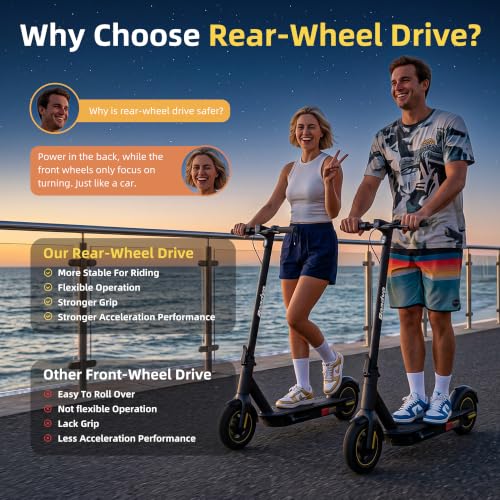 Image of Roadvo Electric Scooter for Adults, 10 Inch E Scooter with Riding Bell