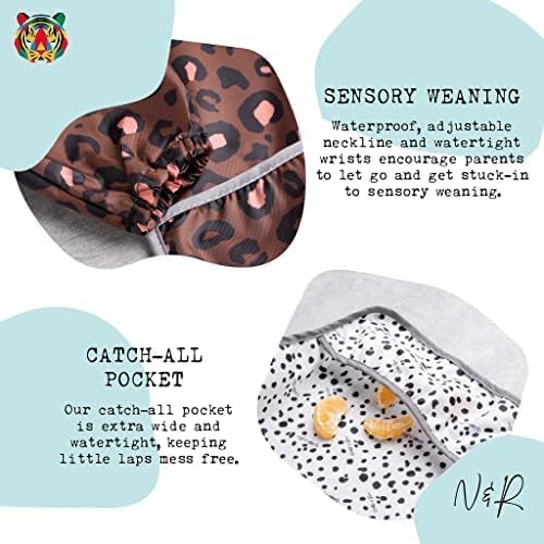 Nibble & Roar ®️ Baby Weaning Bib with Sleeves -Waterproof Bibs 6-24 Months, Baby Lead Weaning - Image 2