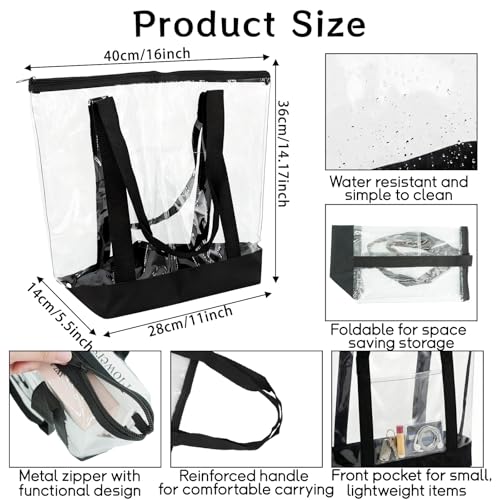 9 Bolsas tote transparentes con cierre y correa miniatura 4