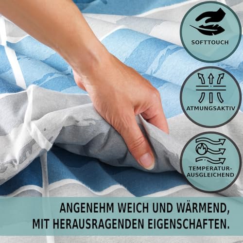 MALIKA 2 teilige kuschelige Baumwolle Soft Fein Biber Bettwäsche 135x200 + 80x80 Kissenbezug, flauschig warme Winter Bettbezug… – Ansicht 4